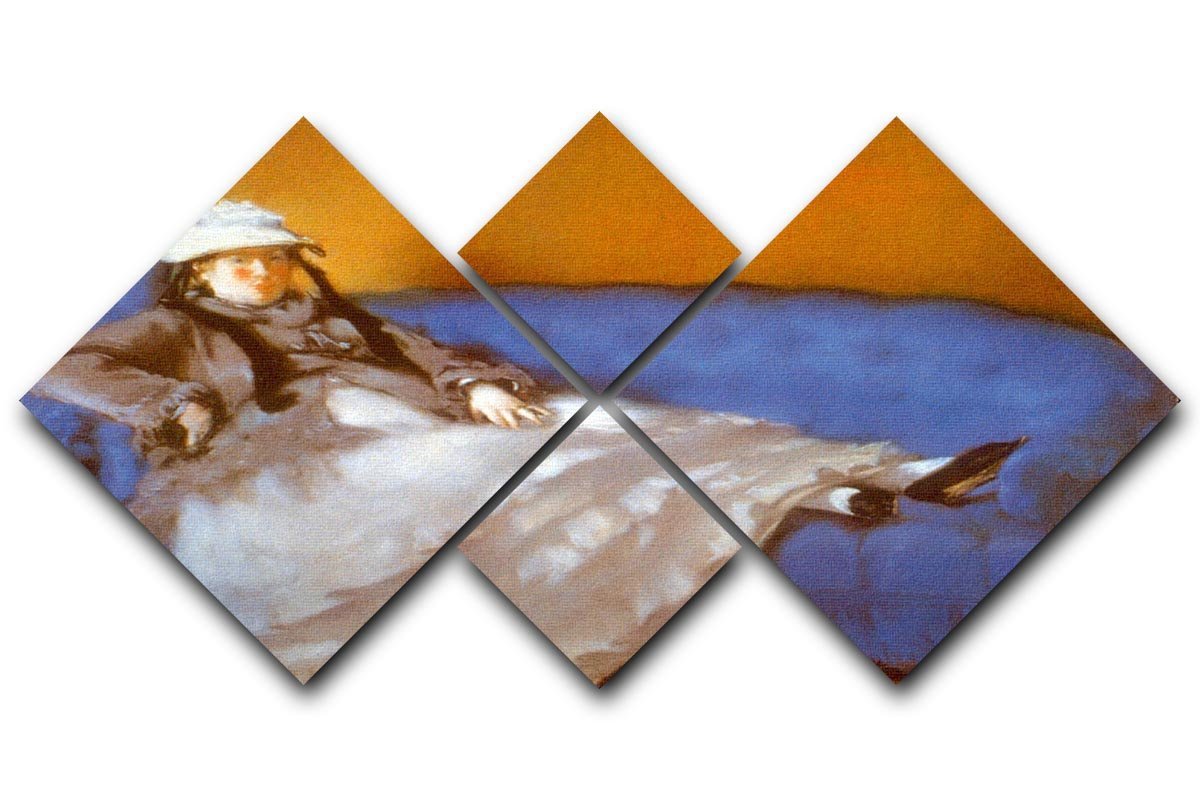 Madame Manet by Manet 4 Square Multi Panel Canvas  - Canvas Art Rocks - 1