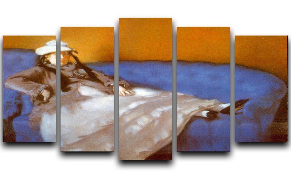 Madame Manet by Manet 5 Split Panel Canvas  - Canvas Art Rocks - 1