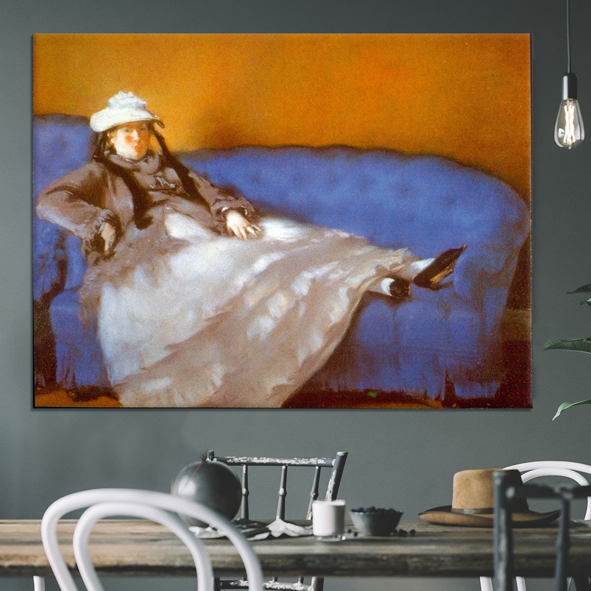 Madame Manet by Manet Canvas Print or Poster