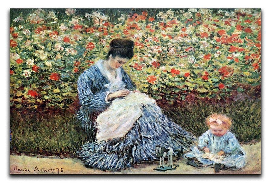 Madame Monet and child by Monet Canvas Print & Poster  - Canvas Art Rocks - 1