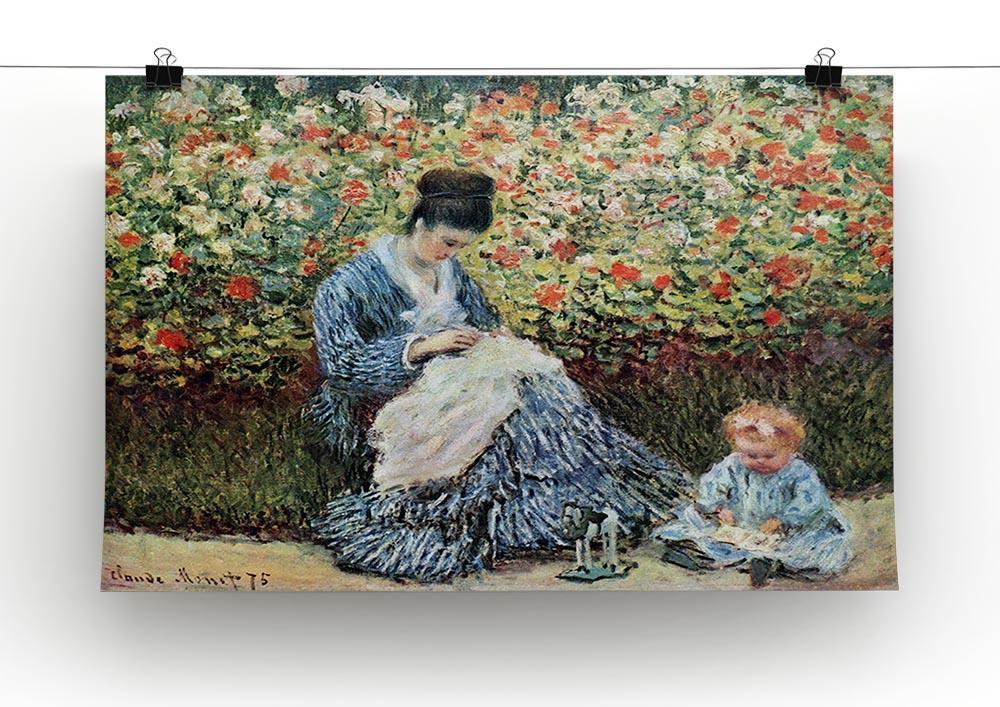 Madame Monet and child by Monet Canvas Print & Poster - Canvas Art Rocks - 2