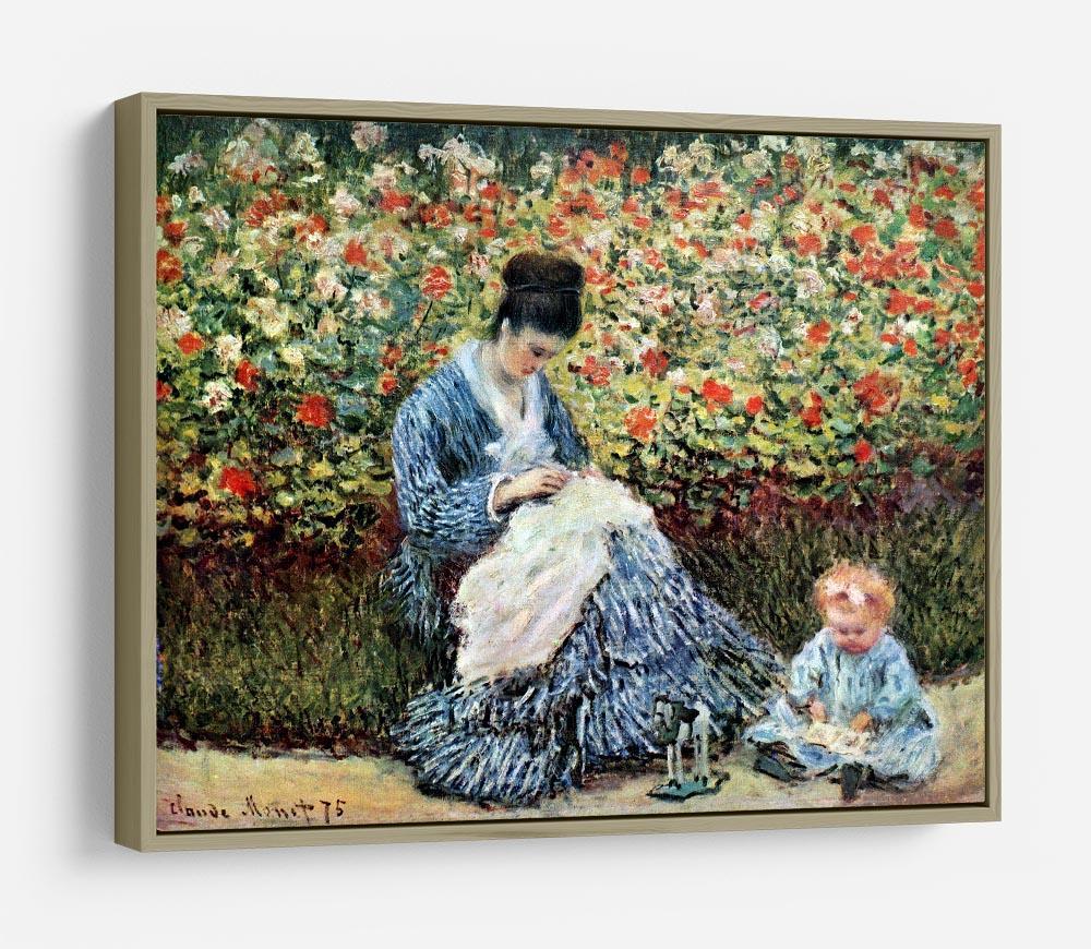 Madame Monet and child by Monet HD Metal Print