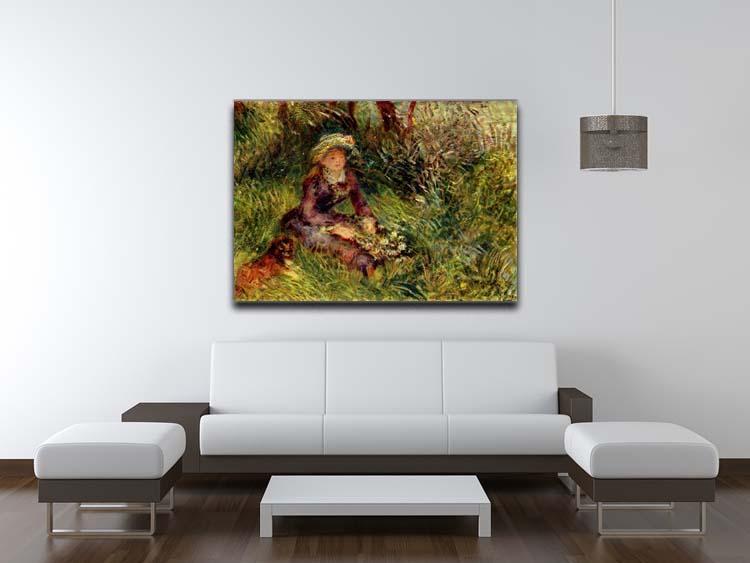 Madame Renoir with dog by Renoir Canvas Print or Poster - Canvas Art Rocks - 4