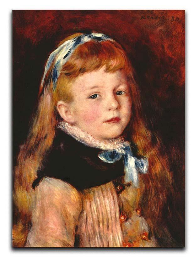 Mademoiselle Grimprel with blue hair band by Renoir Canvas Print or Poster  - Canvas Art Rocks - 1