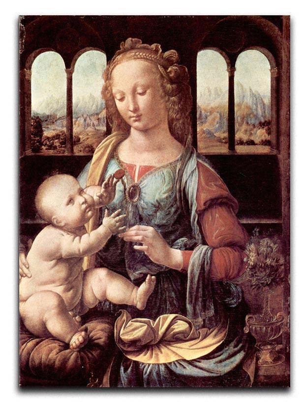 Madonna with the Carnation by Da Vinci Canvas Print & Poster  - Canvas Art Rocks - 1