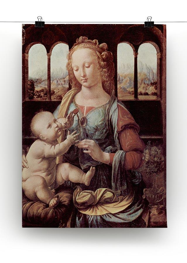 Madonna with the Carnation by Da Vinci Canvas Print & Poster - Canvas Art Rocks - 2