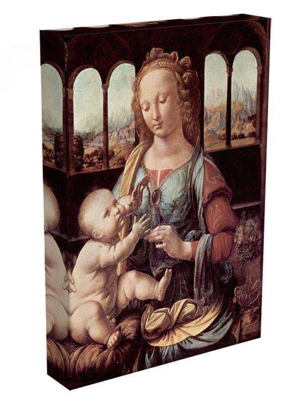 Madonna with the Carnation by Da Vinci Canvas Print & Poster - Canvas Art Rocks - 3