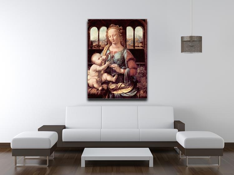 Madonna with the Carnation by Da Vinci Canvas Print & Poster - Canvas Art Rocks - 4