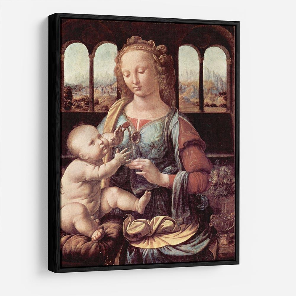 Madonna with the Carnation by Da Vinci HD Metal Print