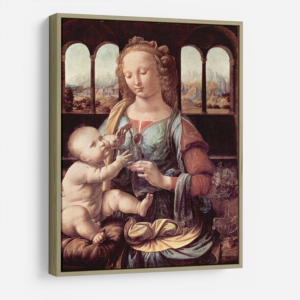 Madonna with the Carnation by Da Vinci HD Metal Print
