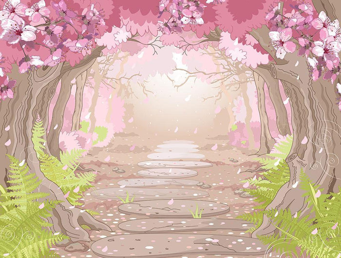Magic spring forest Wall Mural Wallpaper