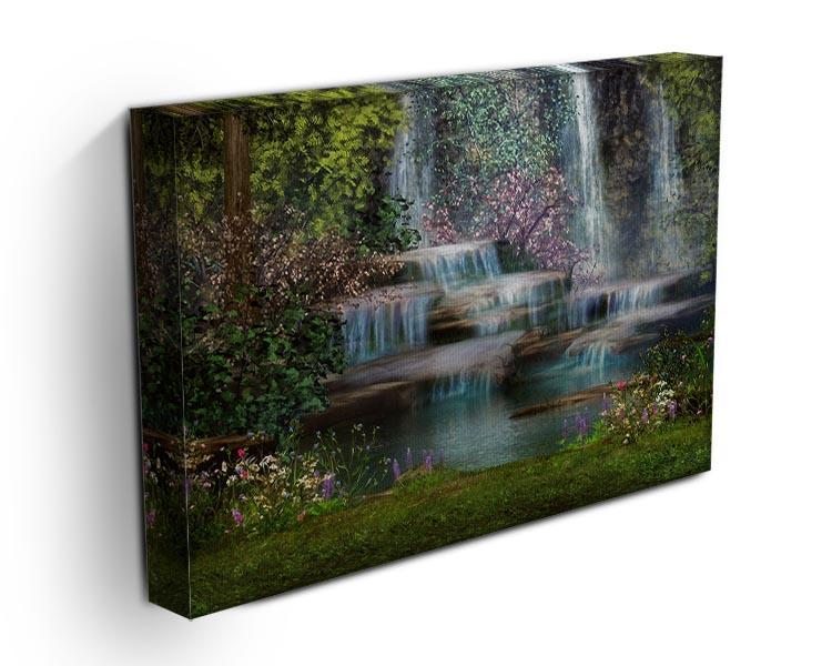 Magical landscape with waterfalls Canvas Print or Poster - Canvas Art Rocks - 3
