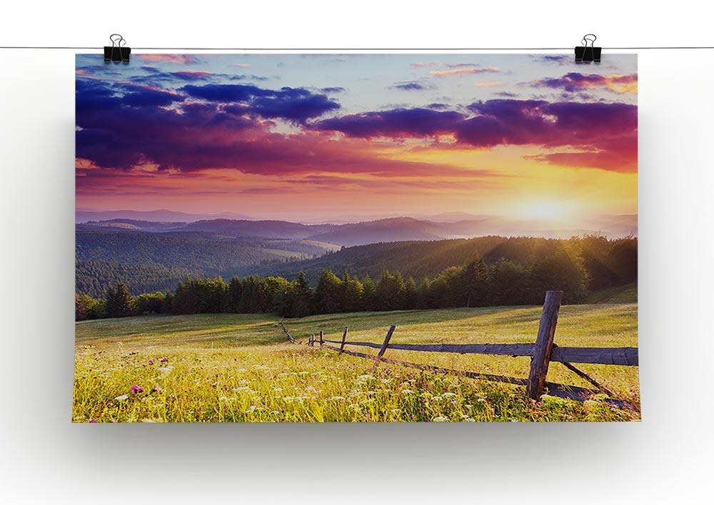Majestic sunset in Carpathian Canvas Print or Poster - Canvas Art Rocks - 2