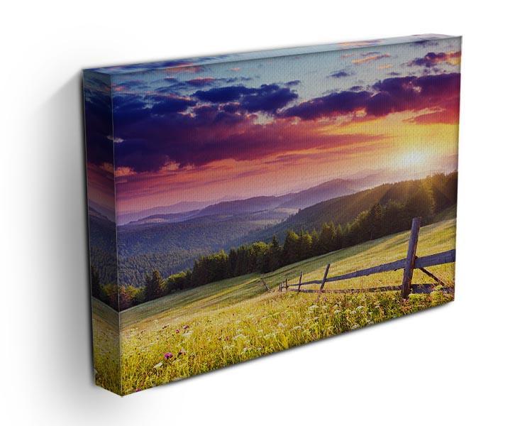 Majestic sunset in Carpathian Canvas Print or Poster - Canvas Art Rocks - 3