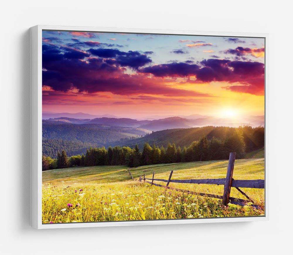 Majestic sunset in Carpathian HD Metal Print