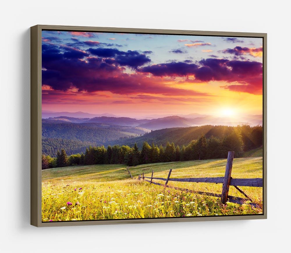 Majestic sunset in Carpathian HD Metal Print