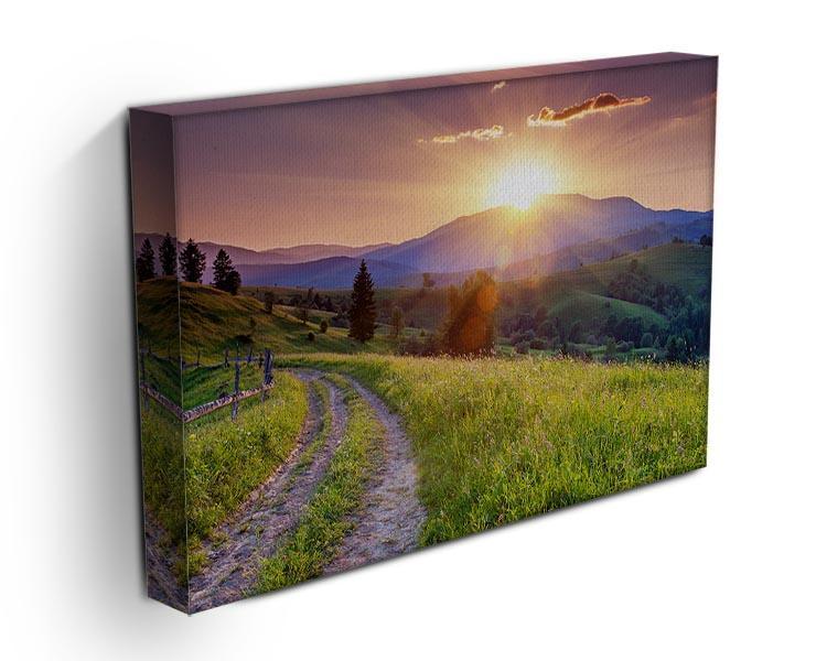 Majestic sunset in the mountains Canvas Print or Poster - Canvas Art Rocks - 3