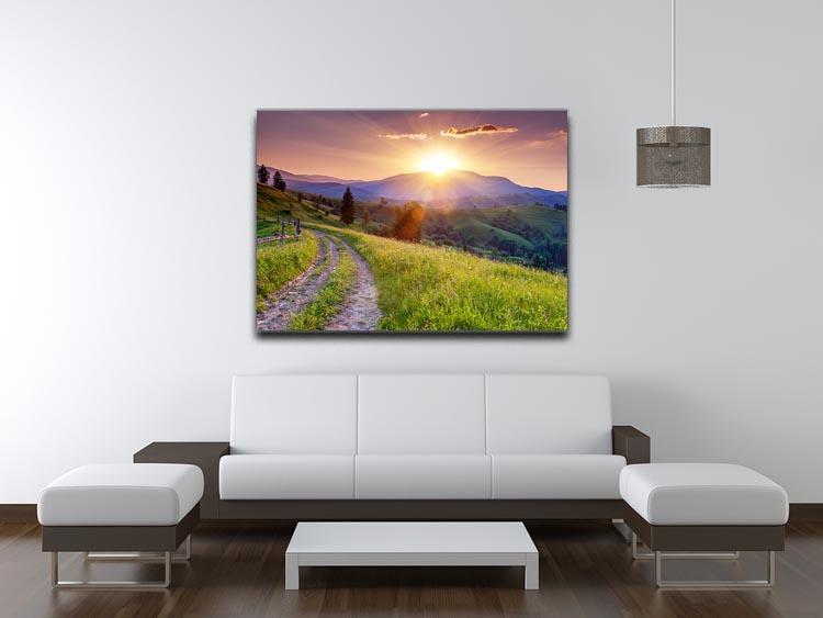 Majestic sunset in the mountains Canvas Print or Poster - Canvas Art Rocks - 4
