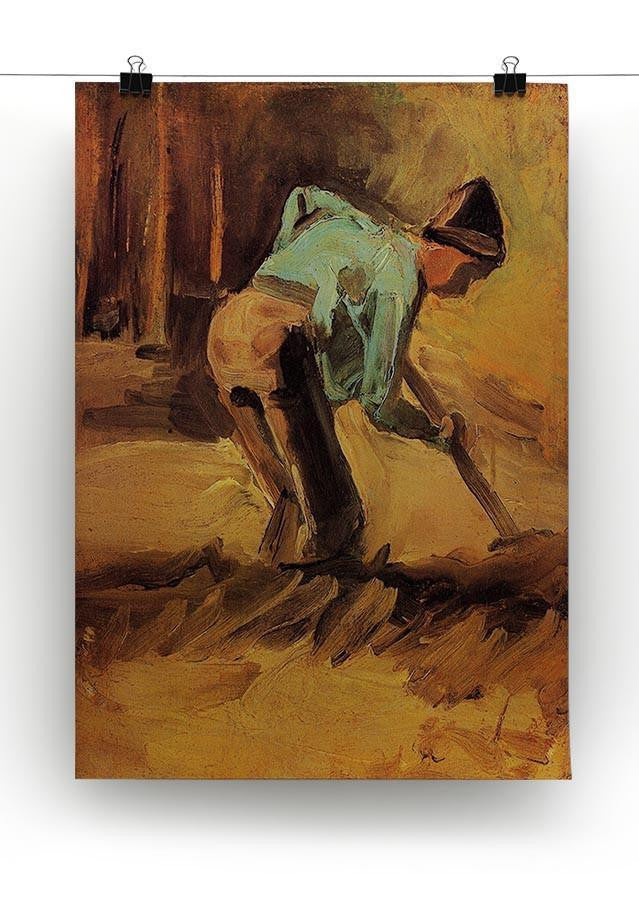 Man Stooping with Stick or Spade by Van Gogh Canvas Print & Poster - Canvas Art Rocks - 2