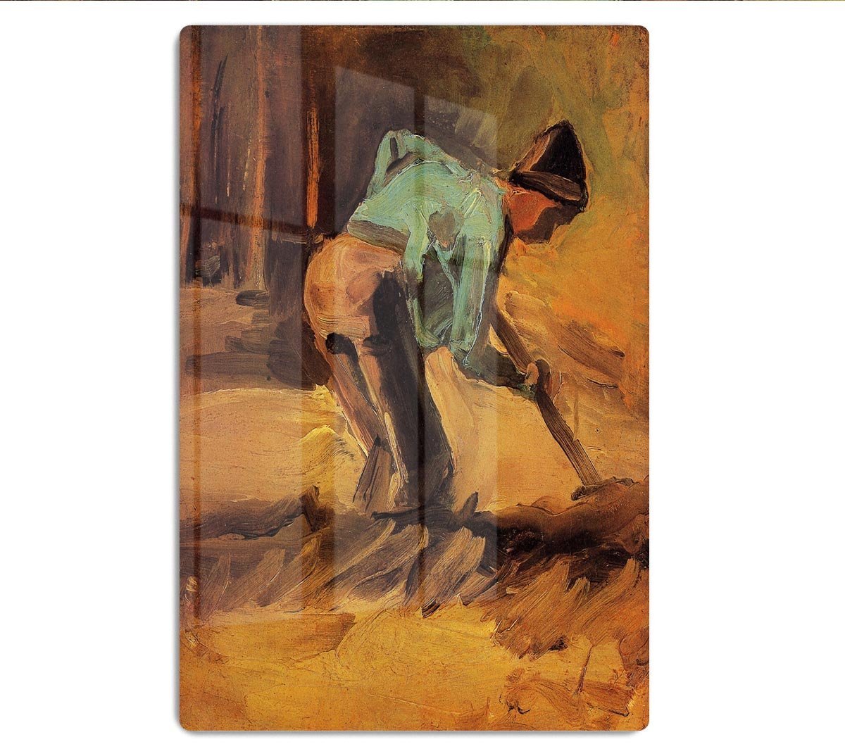 Man Stooping with Stick or Spade by Van Gogh HD Metal Print