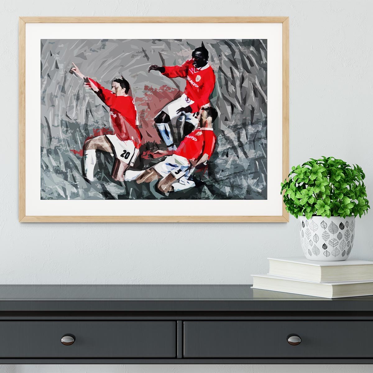 Man United Champions League Final Framed Print - Canvas Art Rocks - 3