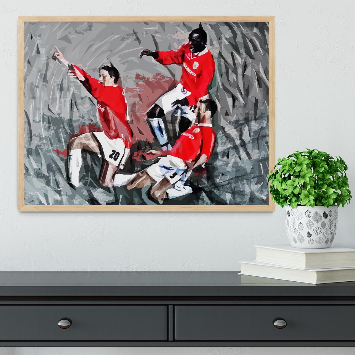Man United Champions League Final Framed Print - Canvas Art Rocks - 4