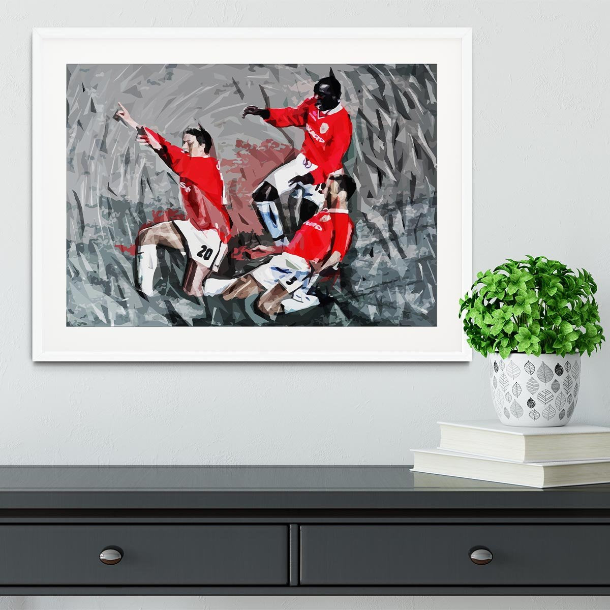 Man United Champions League Final Framed Print - Canvas Art Rocks - 5
