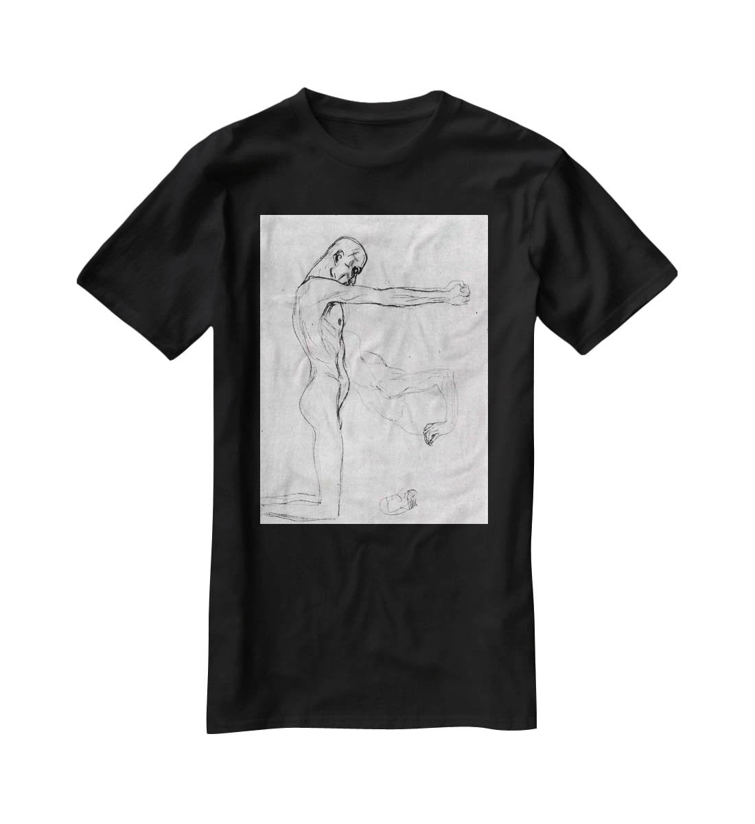 Man with with outstretched arms by Klimt T-Shirt - Canvas Art Rocks - 1
