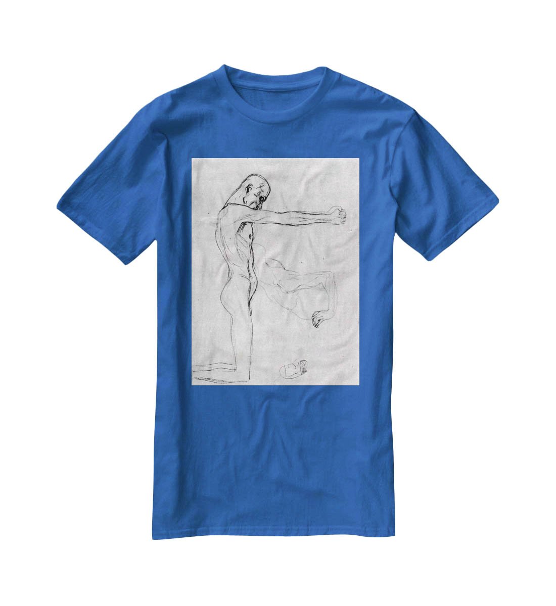 Man with with outstretched arms by Klimt T-Shirt - Canvas Art Rocks - 2