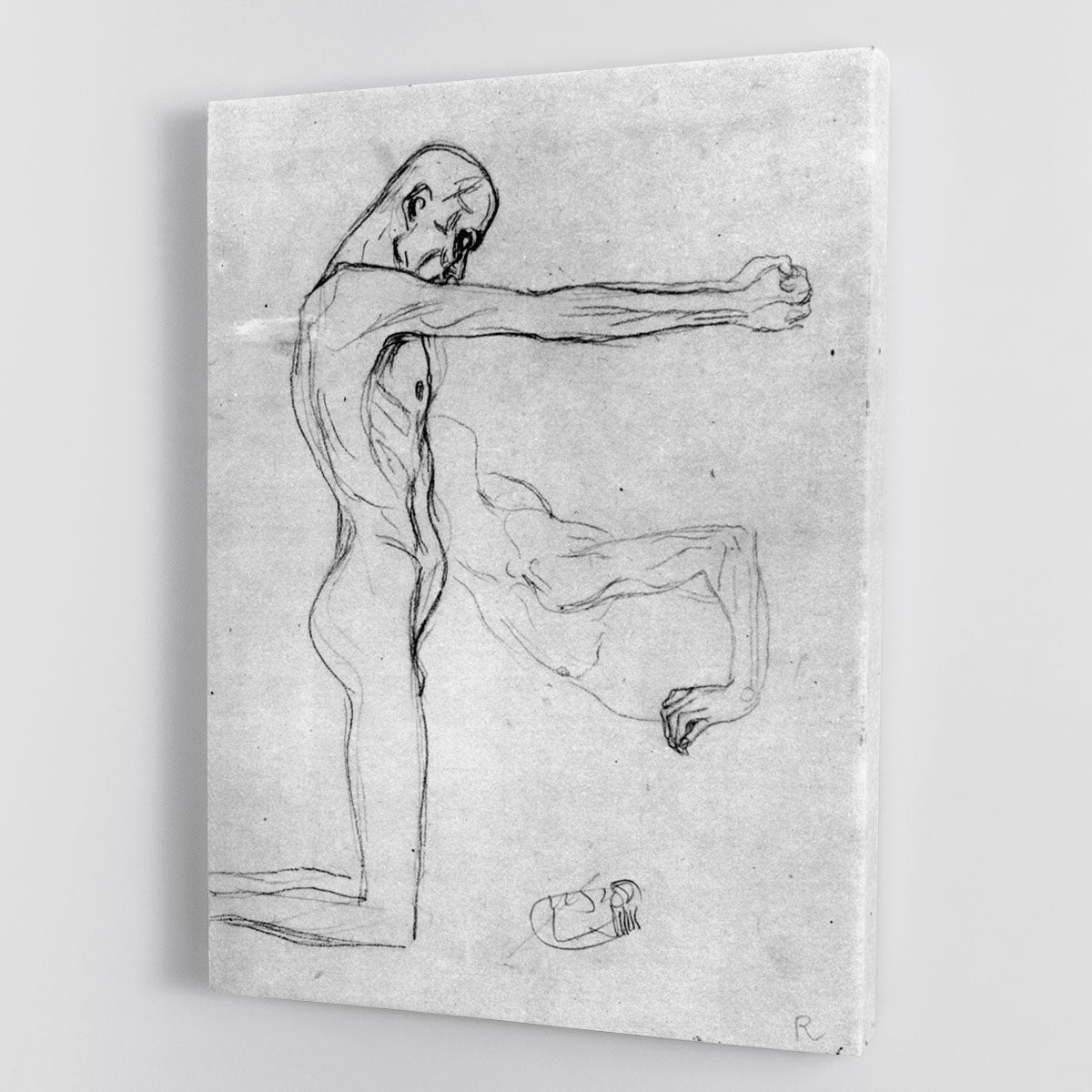 Man with with outstretched arms by Klimt Canvas Print or Poster - Canvas Art Rocks - 1