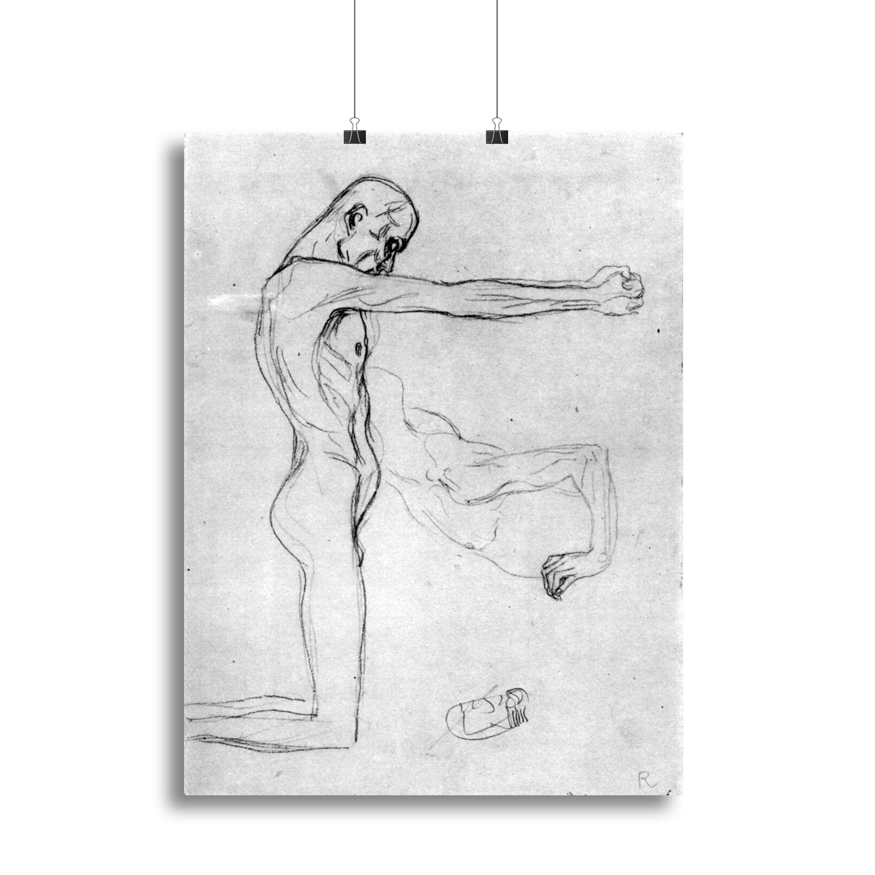 Man with with outstretched arms by Klimt Canvas Print or Poster