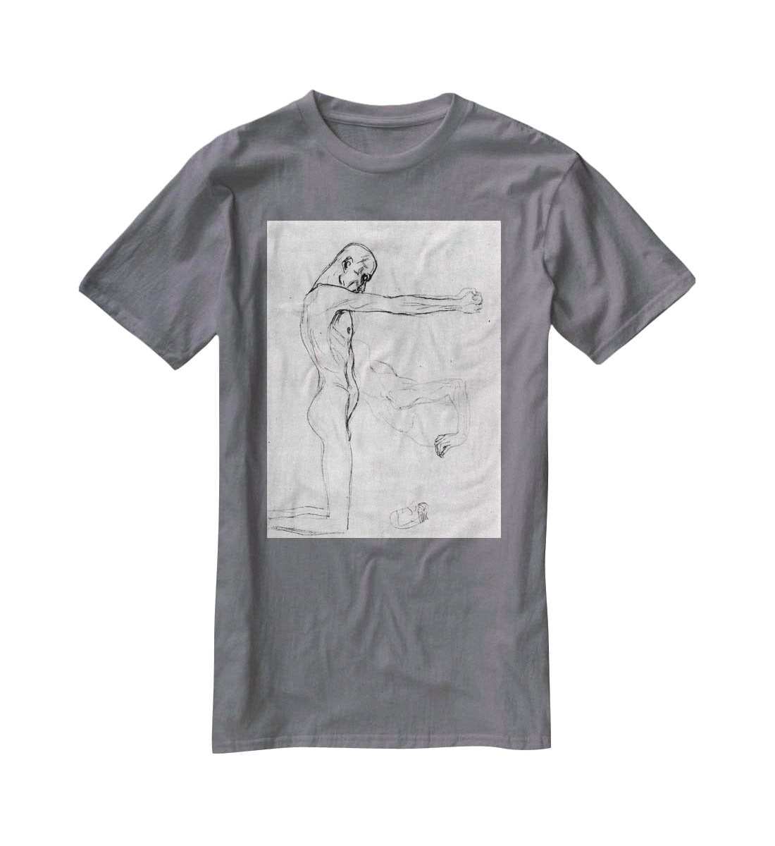 Man with with outstretched arms by Klimt T-Shirt - Canvas Art Rocks - 3