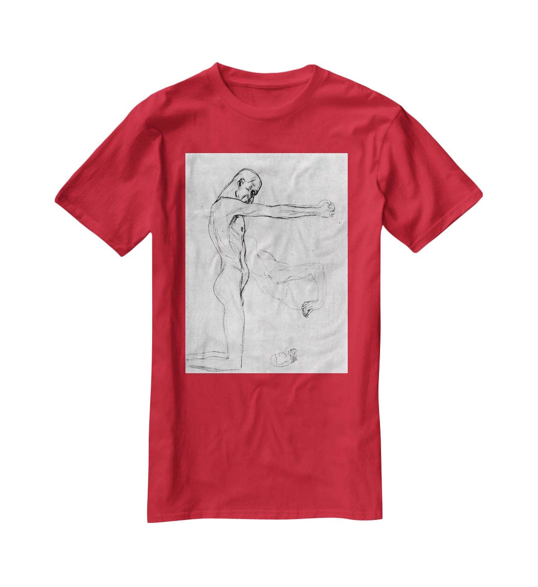 Man with with outstretched arms by Klimt T-Shirt - Canvas Art Rocks - 4
