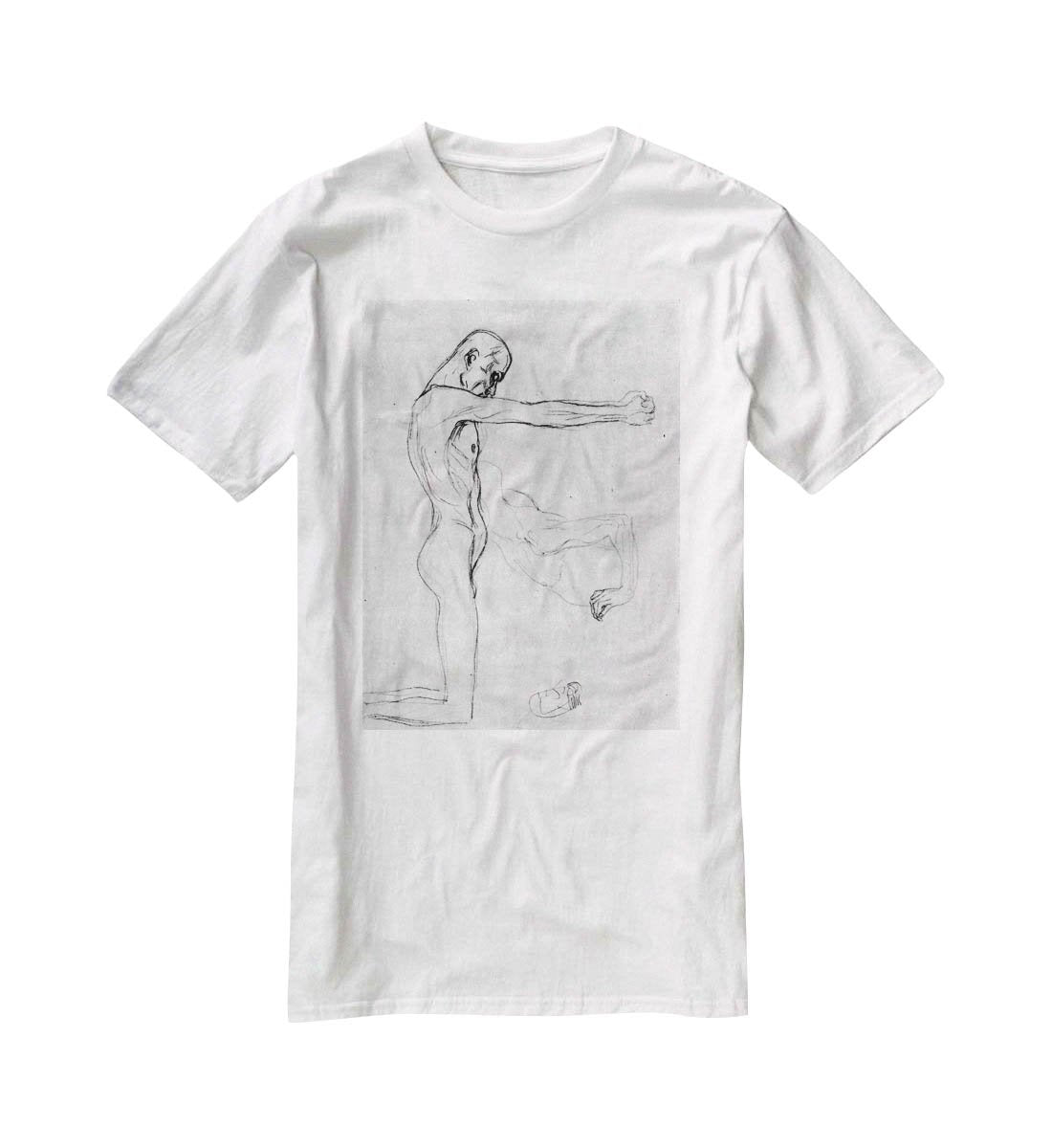 Man with with outstretched arms by Klimt T-Shirt - Canvas Art Rocks - 5