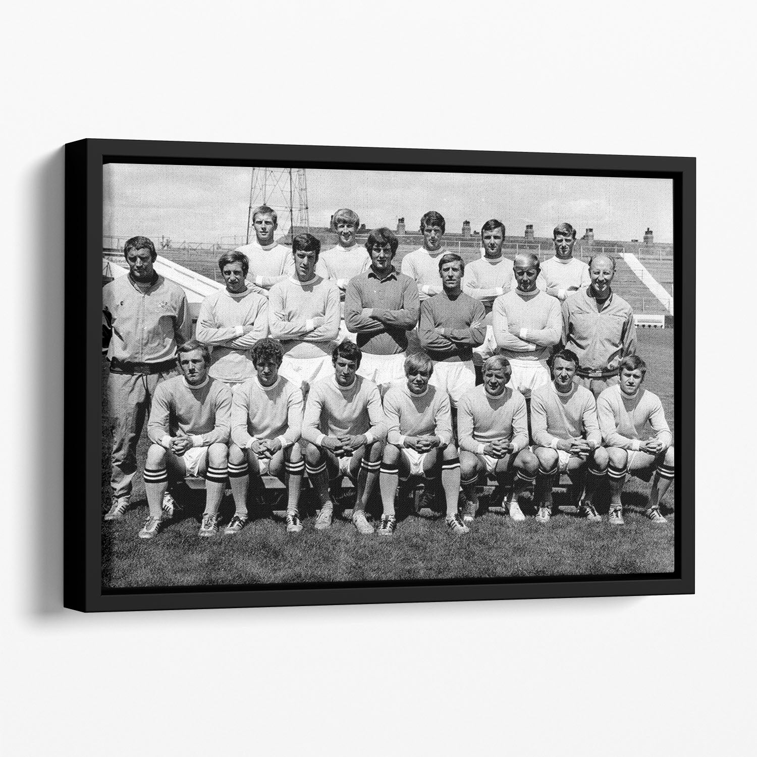 Manchester City Football Club Team Photo 1969 Floating Framed Canvas - Canvas Art Rocks - 1