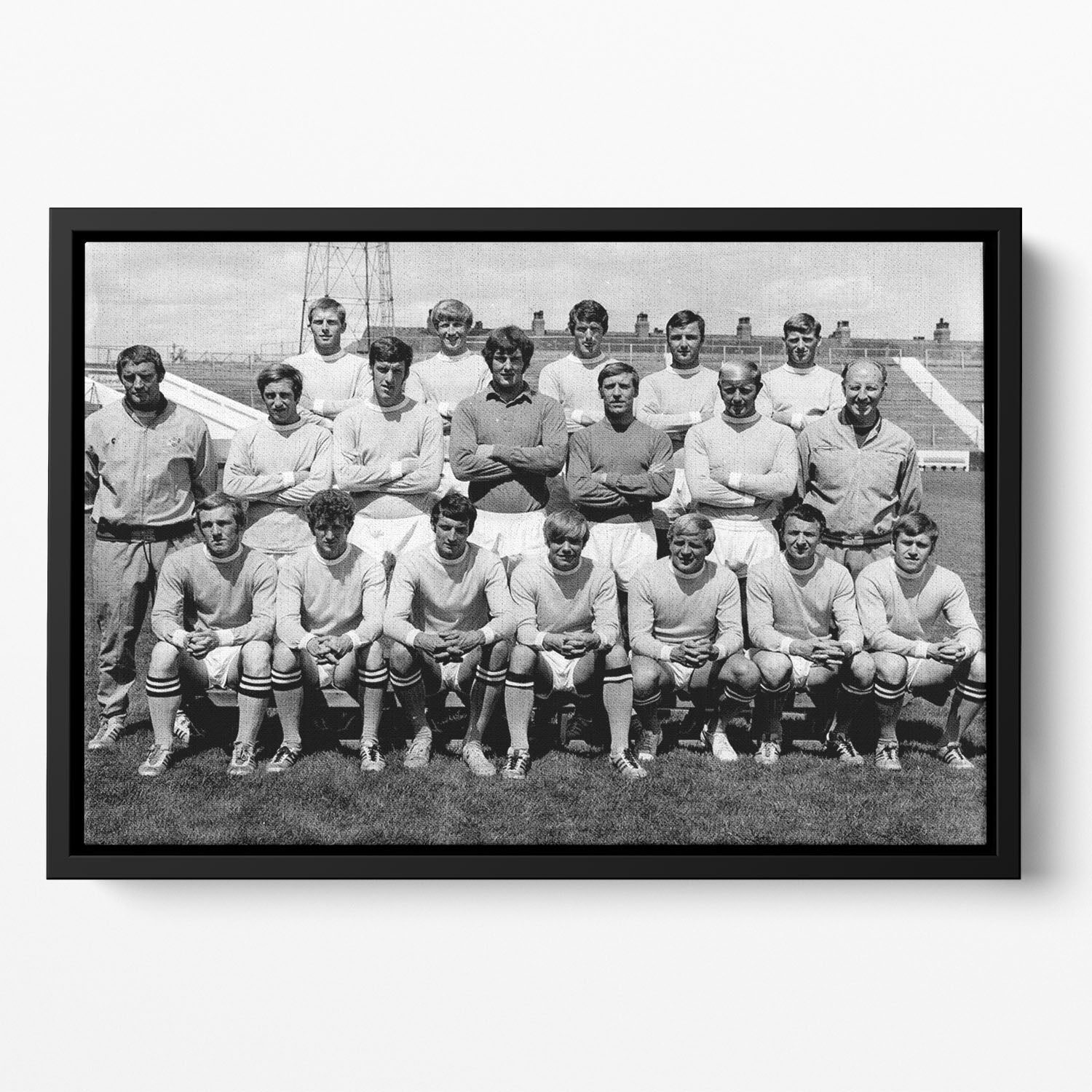 Manchester City Football Club Team Photo 1969 Floating Framed Canvas - Canvas Art Rocks - 2