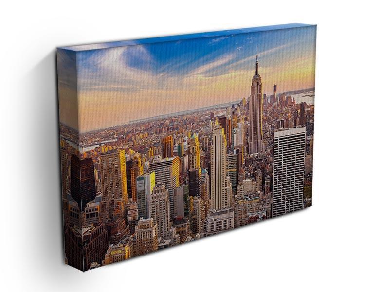 Manhattan at sunset Canvas Print or Poster - Canvas Art Rocks - 3