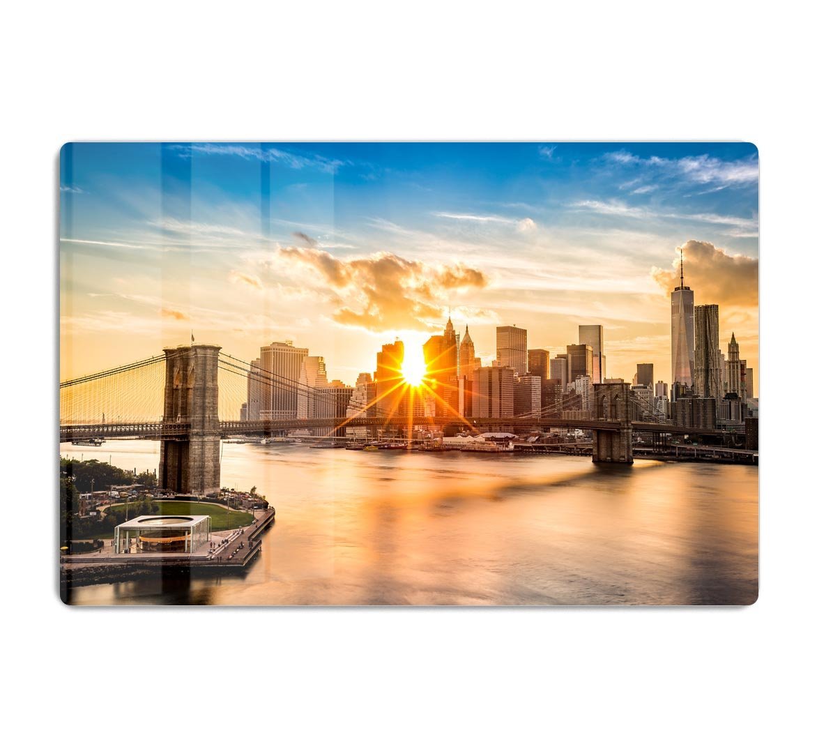 Manhattan skyline at sunset HD Metal Print
