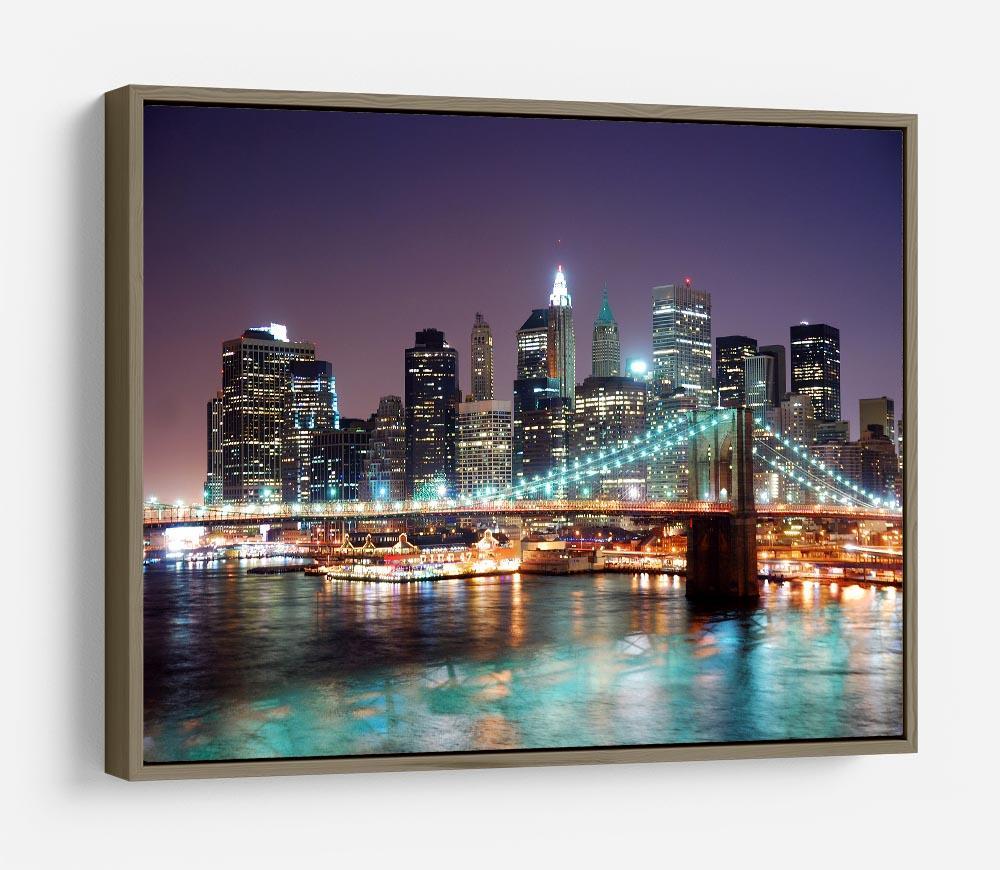 Manhattan skyline with skyscrapers over Hudson River HD Metal Print