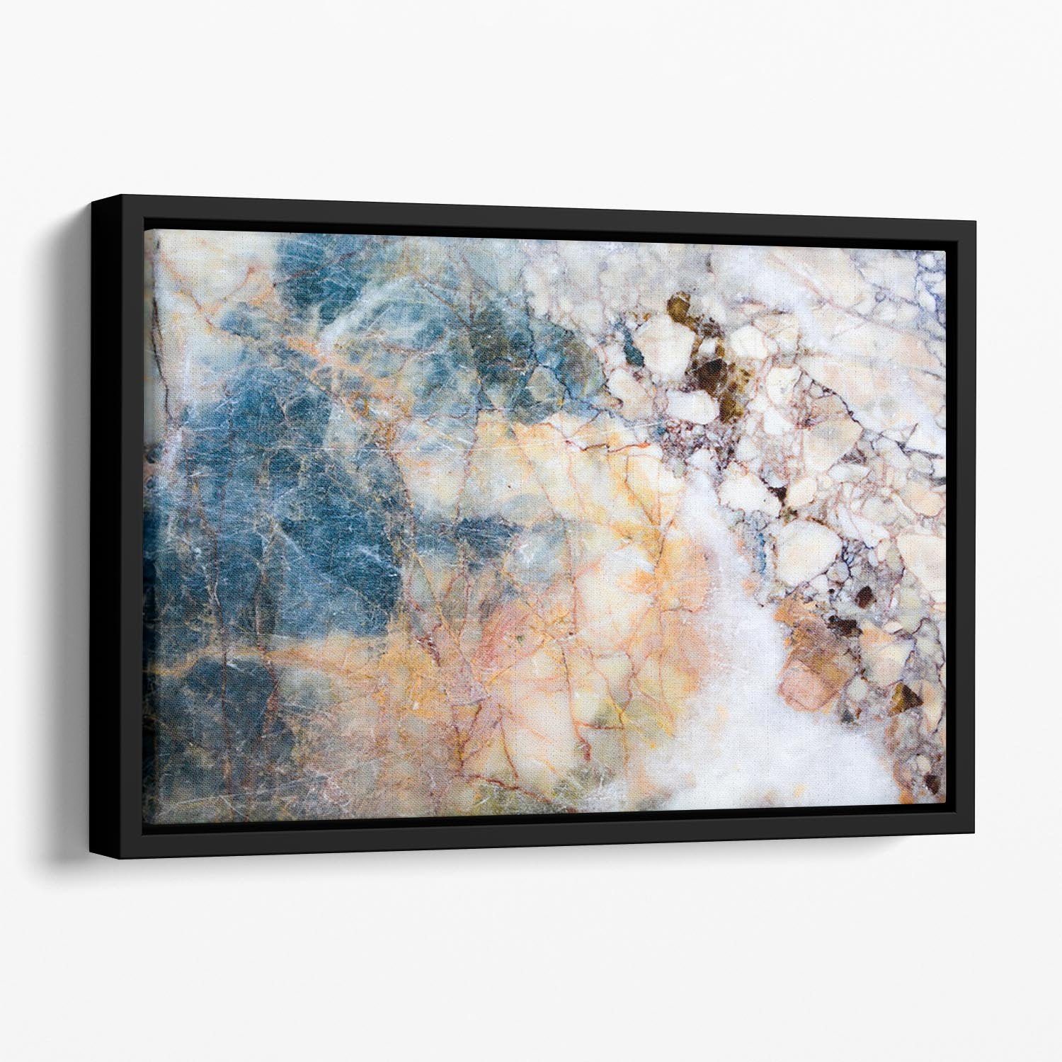 Marble patterned texture Floating Framed Canvas - Canvas Art Rocks - 1