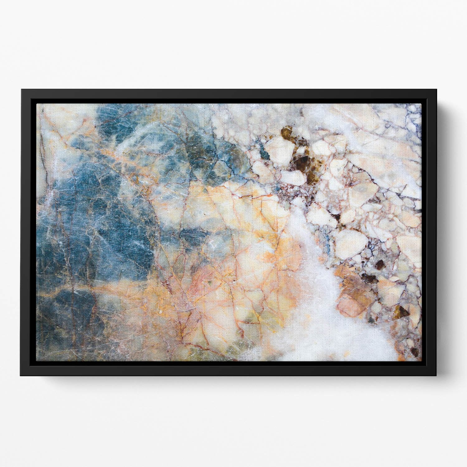 Marble patterned texture Floating Framed Canvas
