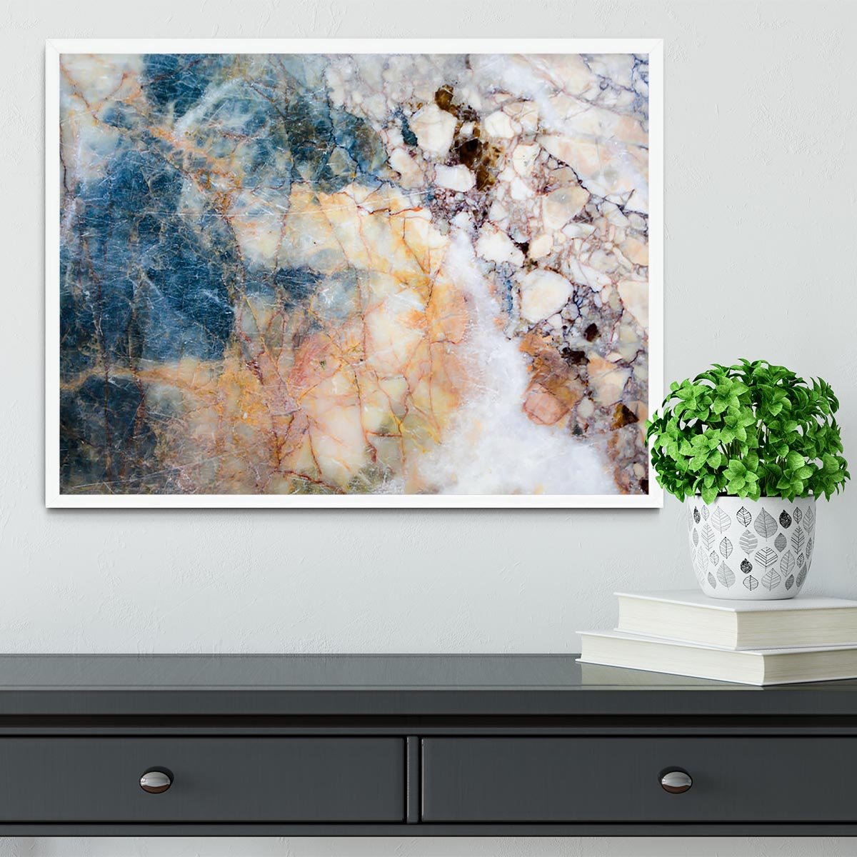 Marble patterned texture Framed Print - Canvas Art Rocks -6