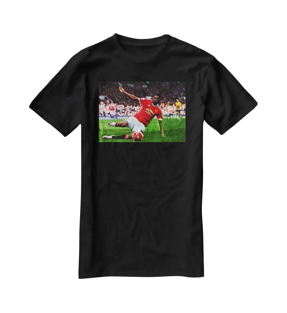 Marcus Rashford Action Manchester United T-Shirt - Canvas Art Rocks - 1