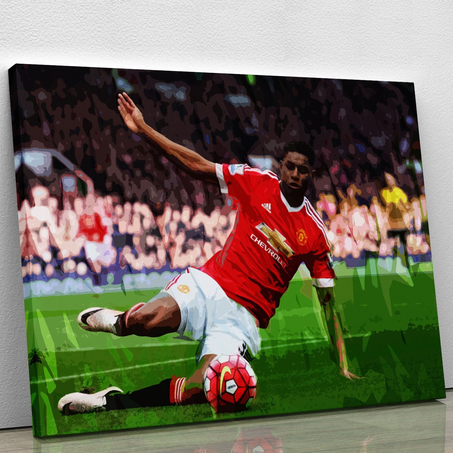 Marcus Rashford Action Manchester United Canvas Print or Poster