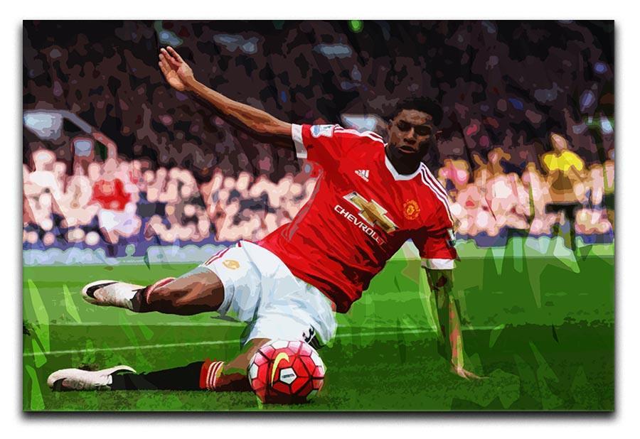 Marcus Rashford Action Manchester United Canvas Print or Poster  - Canvas Art Rocks - 1