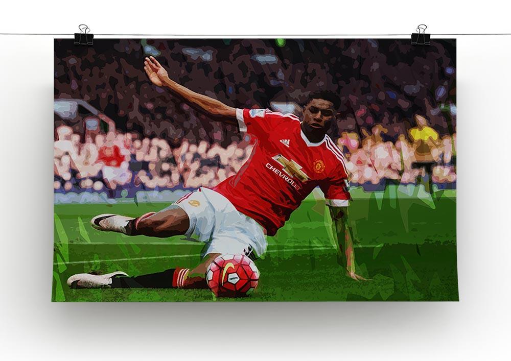 Marcus Rashford Action Manchester United Canvas Print or Poster - Canvas Art Rocks - 2
