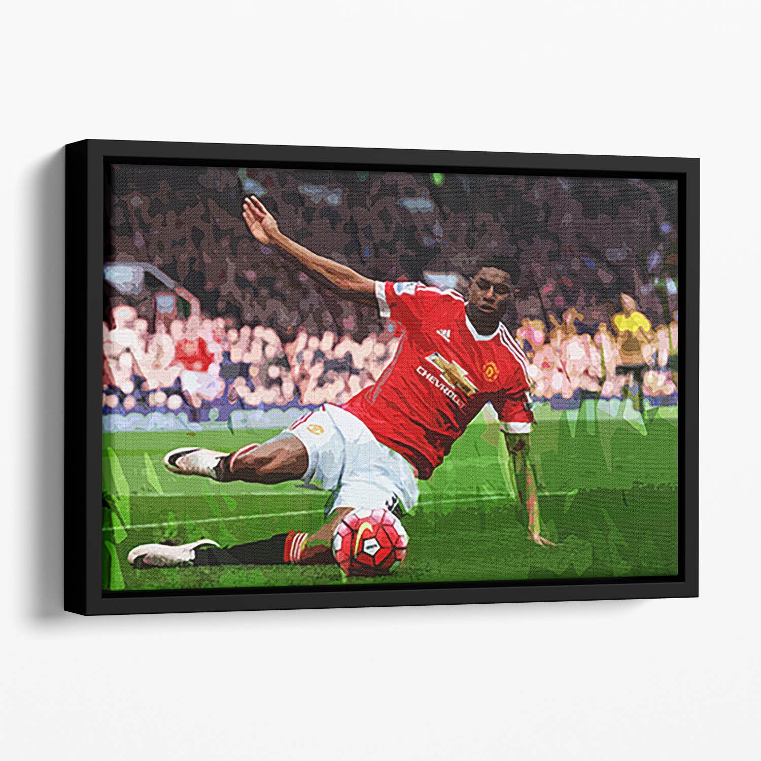 Marcus Rashford Action Manchester United Floating Framed Canvas
