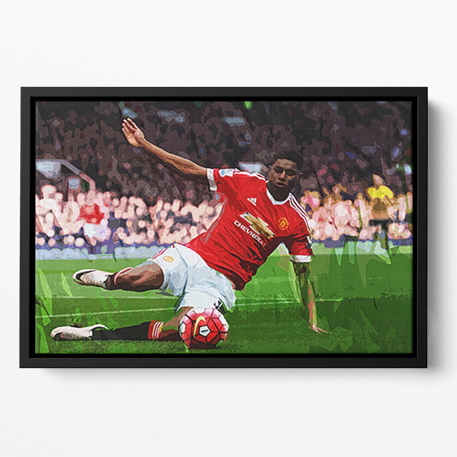 Marcus Rashford Action Manchester United Floating Framed Canvas