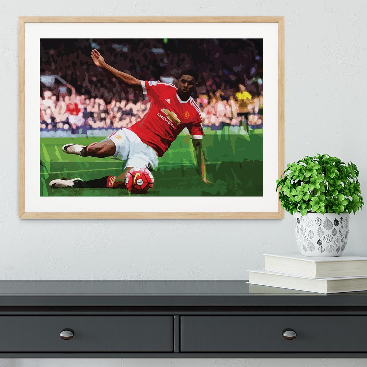 Marcus Rashford Action Manchester United Framed Print - Canvas Art Rocks - 3