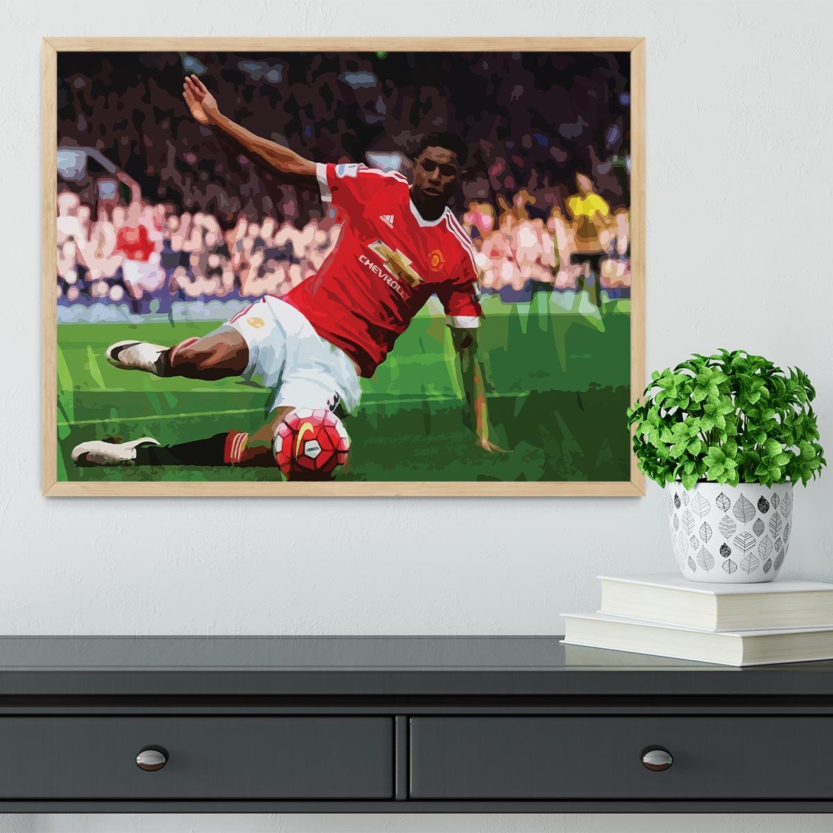 Marcus Rashford Action Manchester United Framed Print - Canvas Art Rocks - 4
